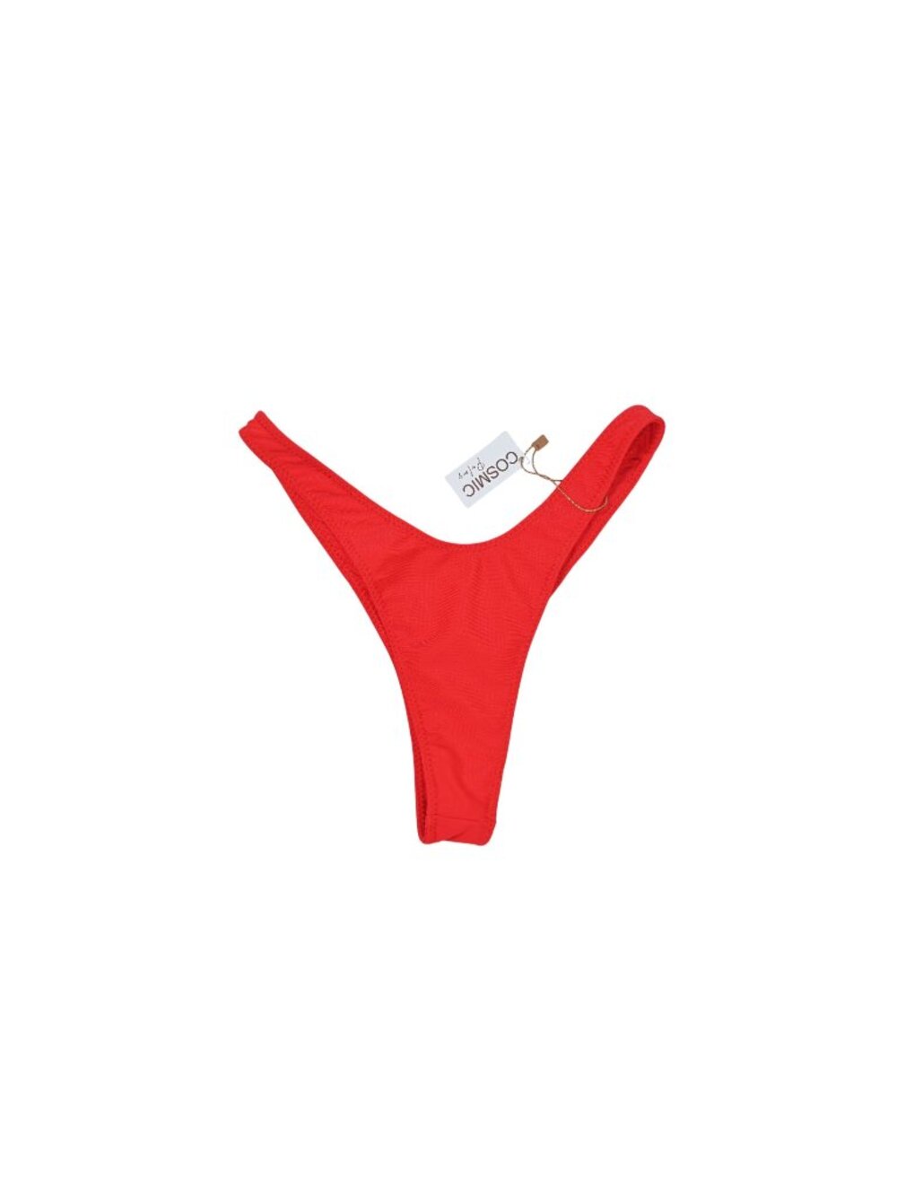 Cosmic Palms Coco Thong Bikini Bottoms in Scarlett